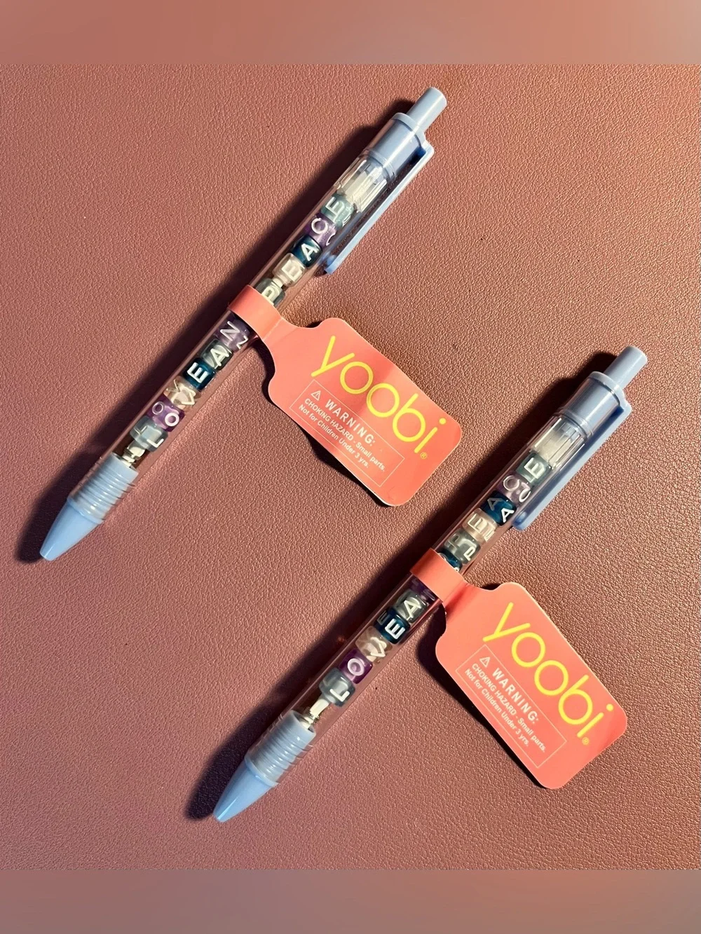 Yoobi Retractable Ballpoint Ink Pens, Love and Peace Set of 2